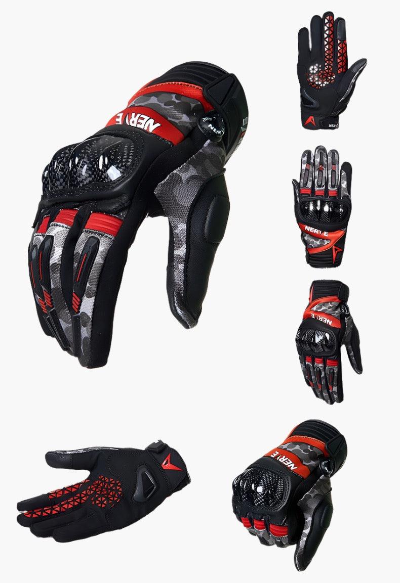 RIDING CARBON FIBER GLOVES VELOS - Protect and Ride