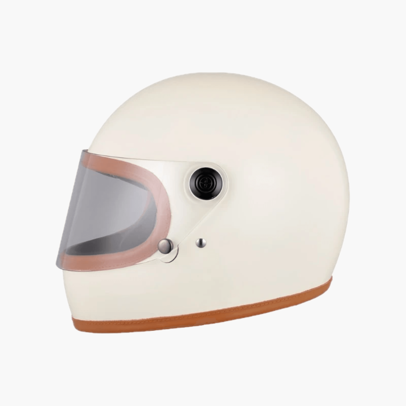 FULL-FACE LEATHER-BOUND HELMET HARLOW - Protect and Ride