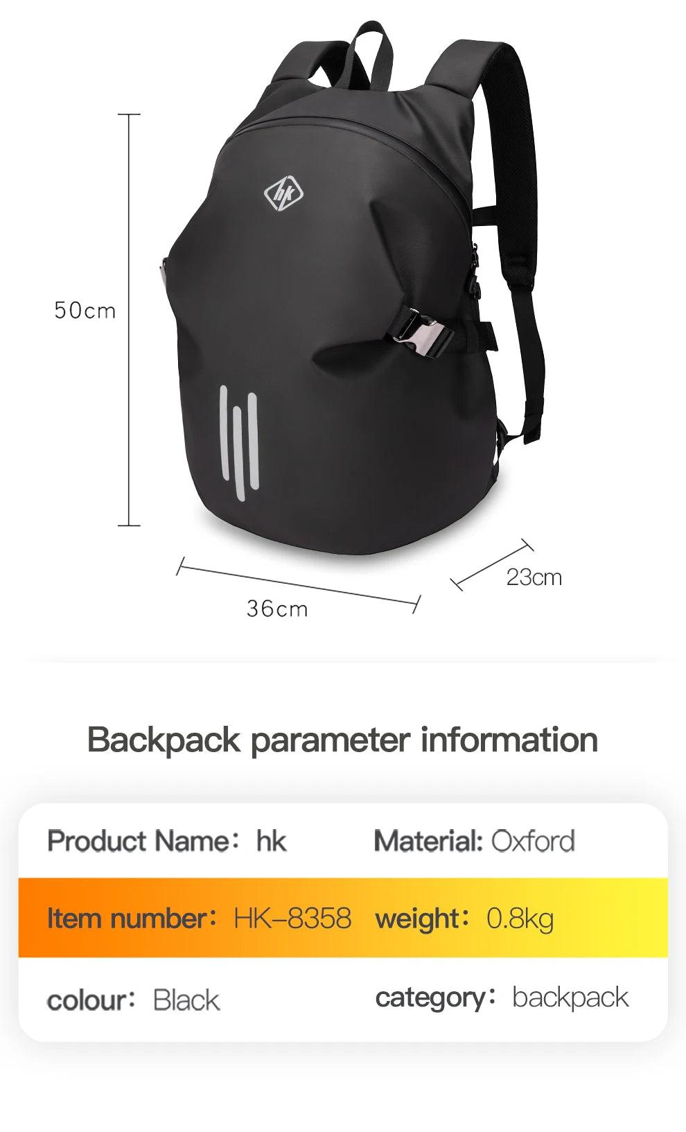 LARGE WATERPROOF HELMET RIDING BACKPACK WICHARD - Protect and Ride