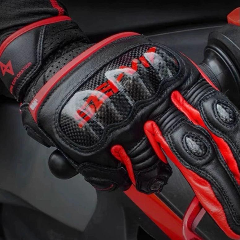 SUMMER CARBON RIDING GLOVES VUAR - Protect and Ride