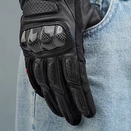 SUMMER CARBON RIDING GLOVES VESUVO - Protect and Ride