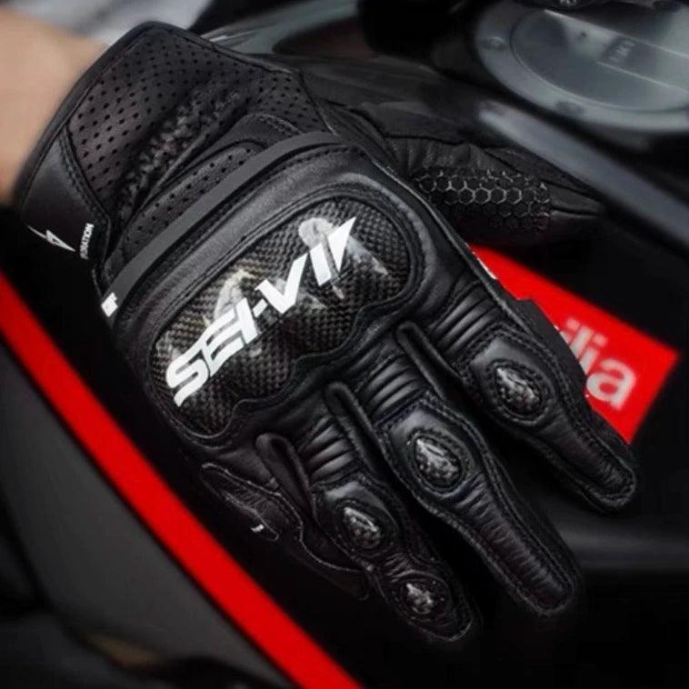 SUMMER CARBON RIDING GLOVES VUAR - Protect and Ride