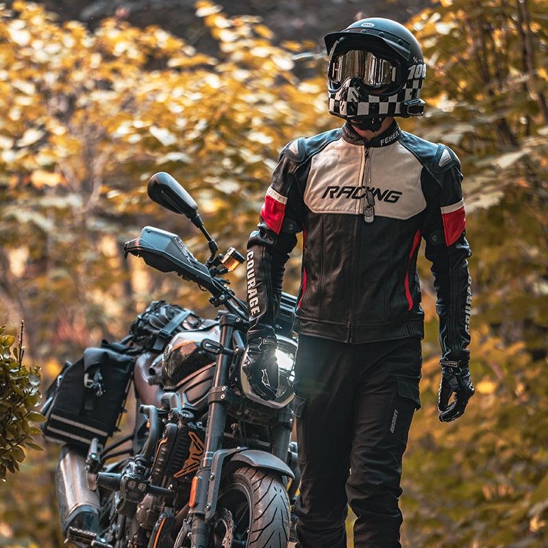 LEATHER RINDING JACKET KARSON - Protect and Ride