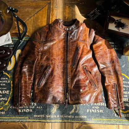 HORSEHIDE LEATHER JACKET KROST - Protect and Ride