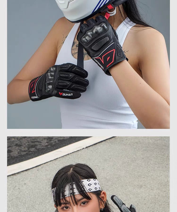 SUMMER CARBON RIDING GLOVES VESUVO - Protect and Ride