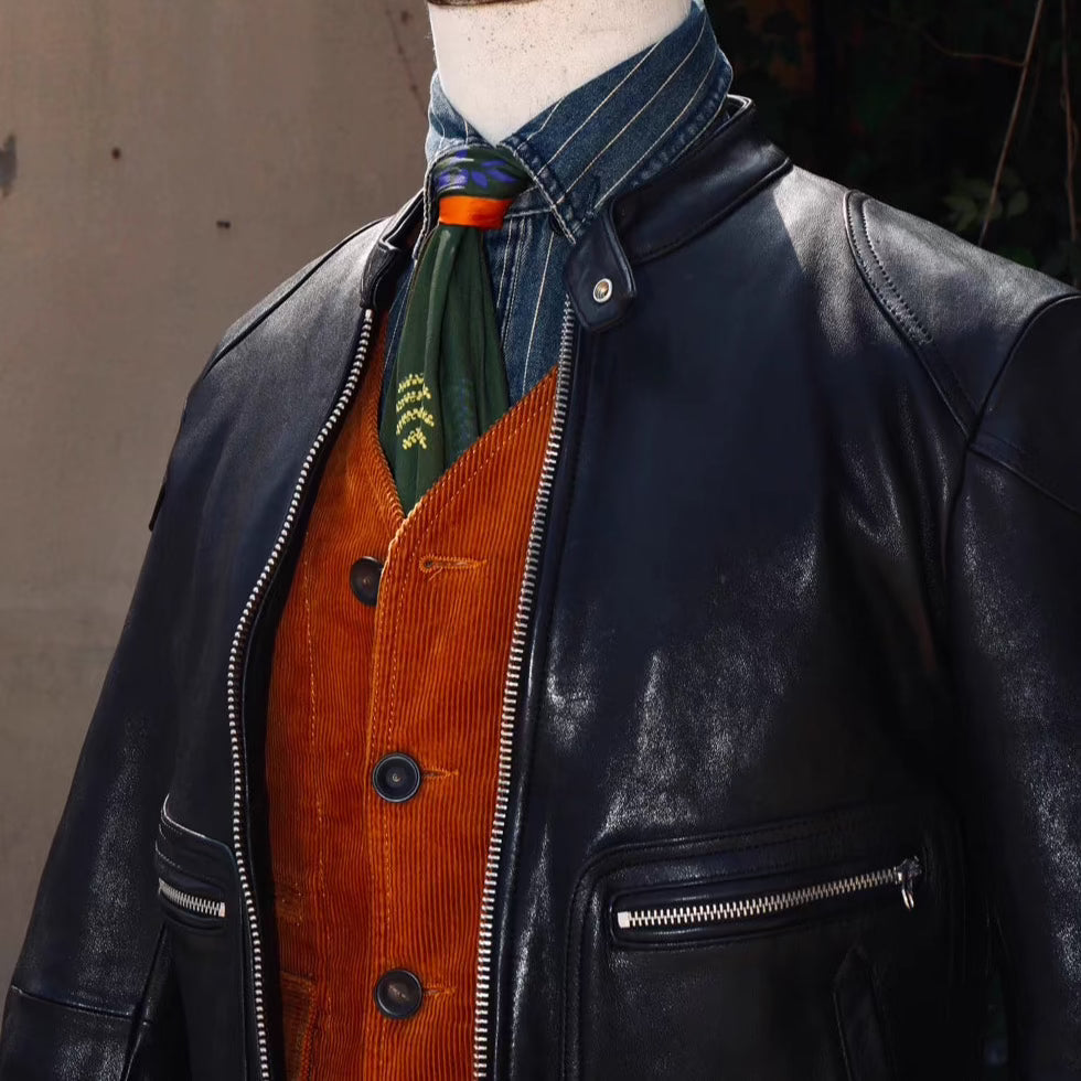 WAXED LEATHER JACKET KOSS - Protect and Ride