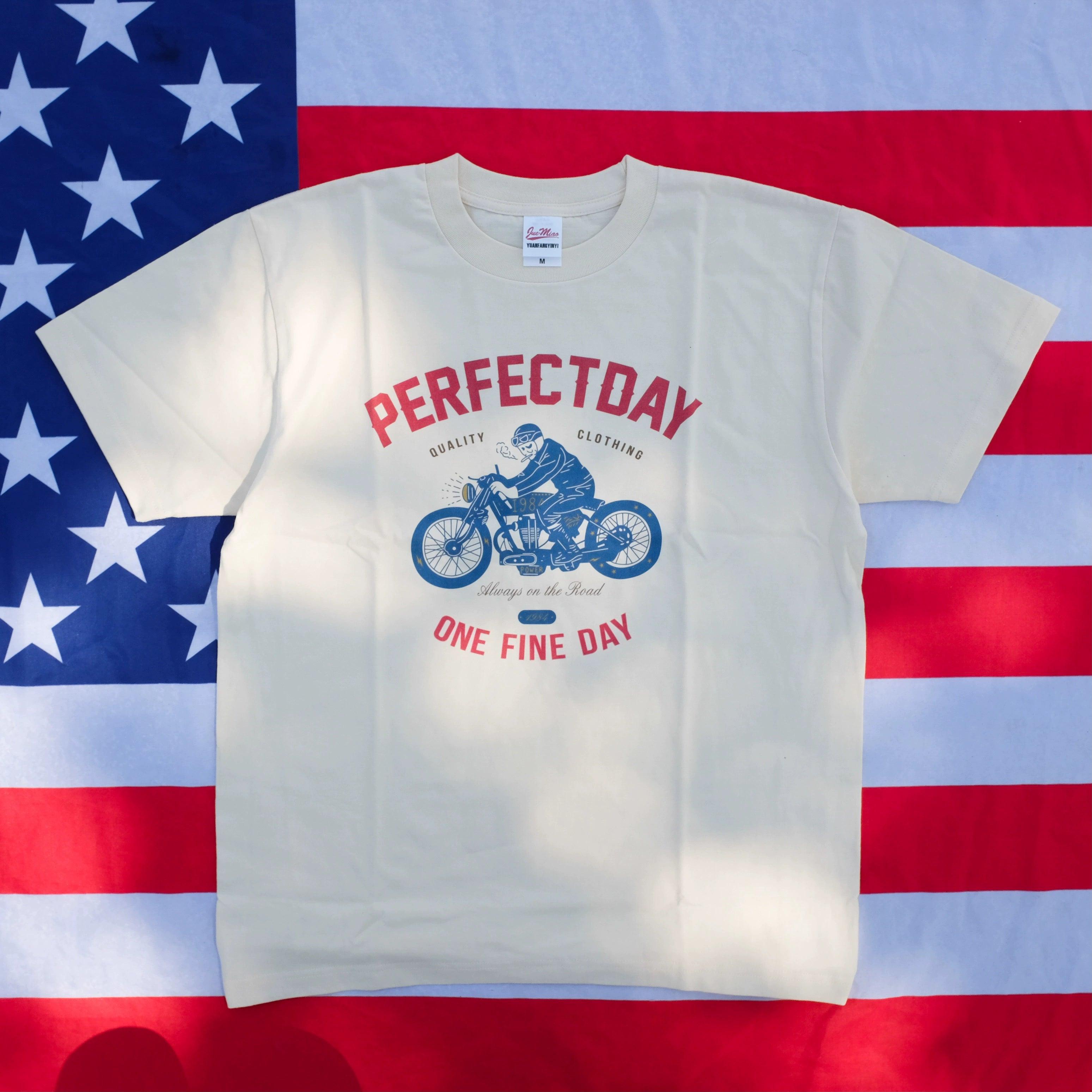 PERFECT DAY HEAVYWEIGHT CAFE RACER TEE - Protect and Ride