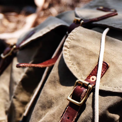 DISTRESSED CANVAS BACKPACK WOLLIS - Protect and Ride