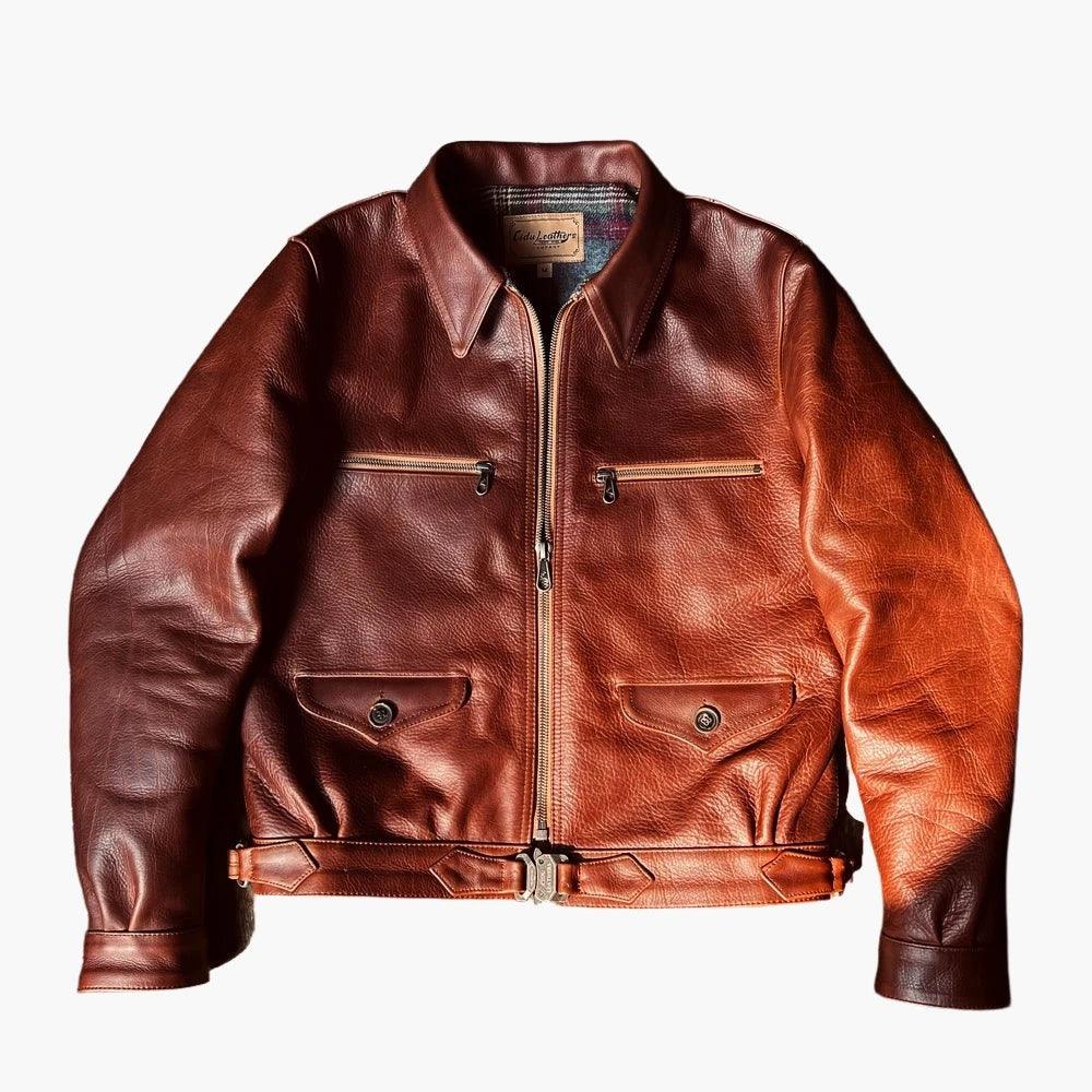 HEAVYWEIGHT COWHIDE FLIGHT JACKET KHARTMAN - Protect and Ride