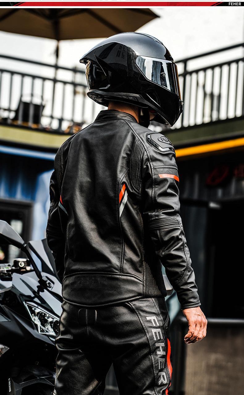 LEATHER RINDING JACKET KORDELL - Protect and Ride