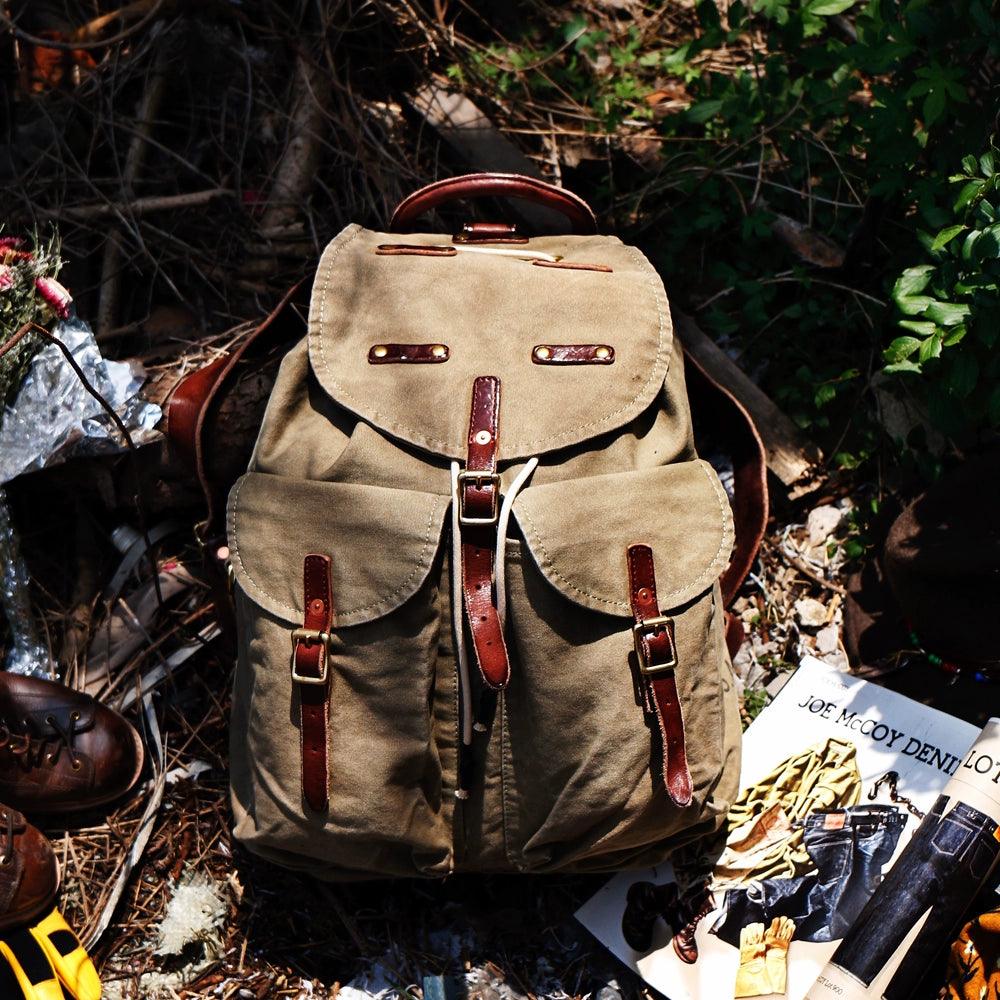 DISTRESSED CANVAS BACKPACK WOLLIS - Protect and Ride