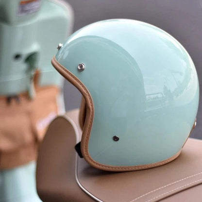 3/4 OPEN FACE MINT GREEN HELMET HALE - Protect and Ride