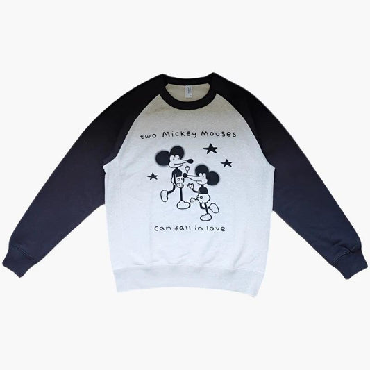 TWO MICKEY MOUSE FALLING IN LOVE RAGLAN SWEATSHIRT - Protect and Ride