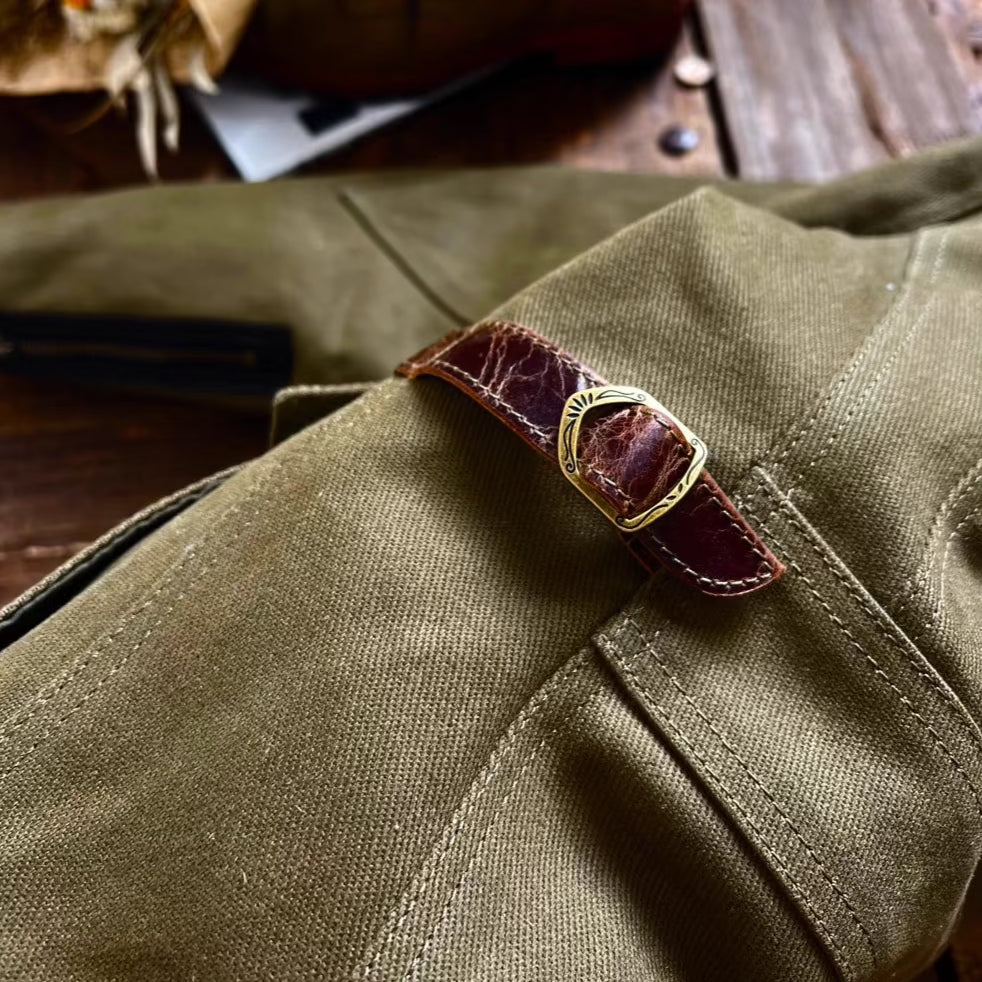 WAXED CANVAS LAMB WOOL MARSHALL FLIGHT JACKET KEARS - Protect and Ride