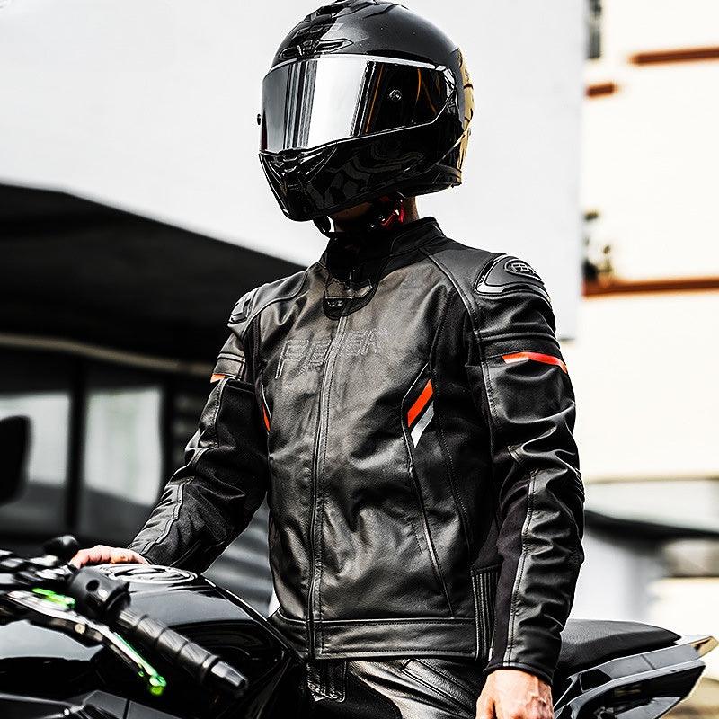 LEATHER RINDING JACKET KORDELL - Protect and Ride