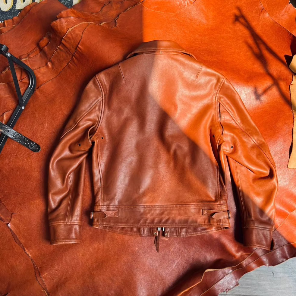 COWHIDE LEATHER JACKET KURKUM - Protect and Ride