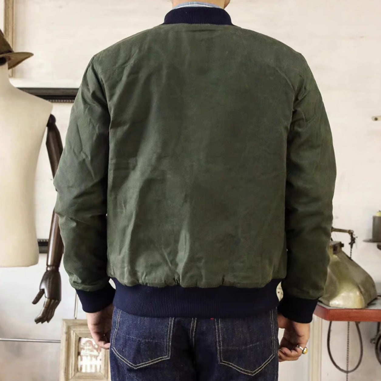 WAXED CANVAS BASEBALL JACKET - Protect and Ride