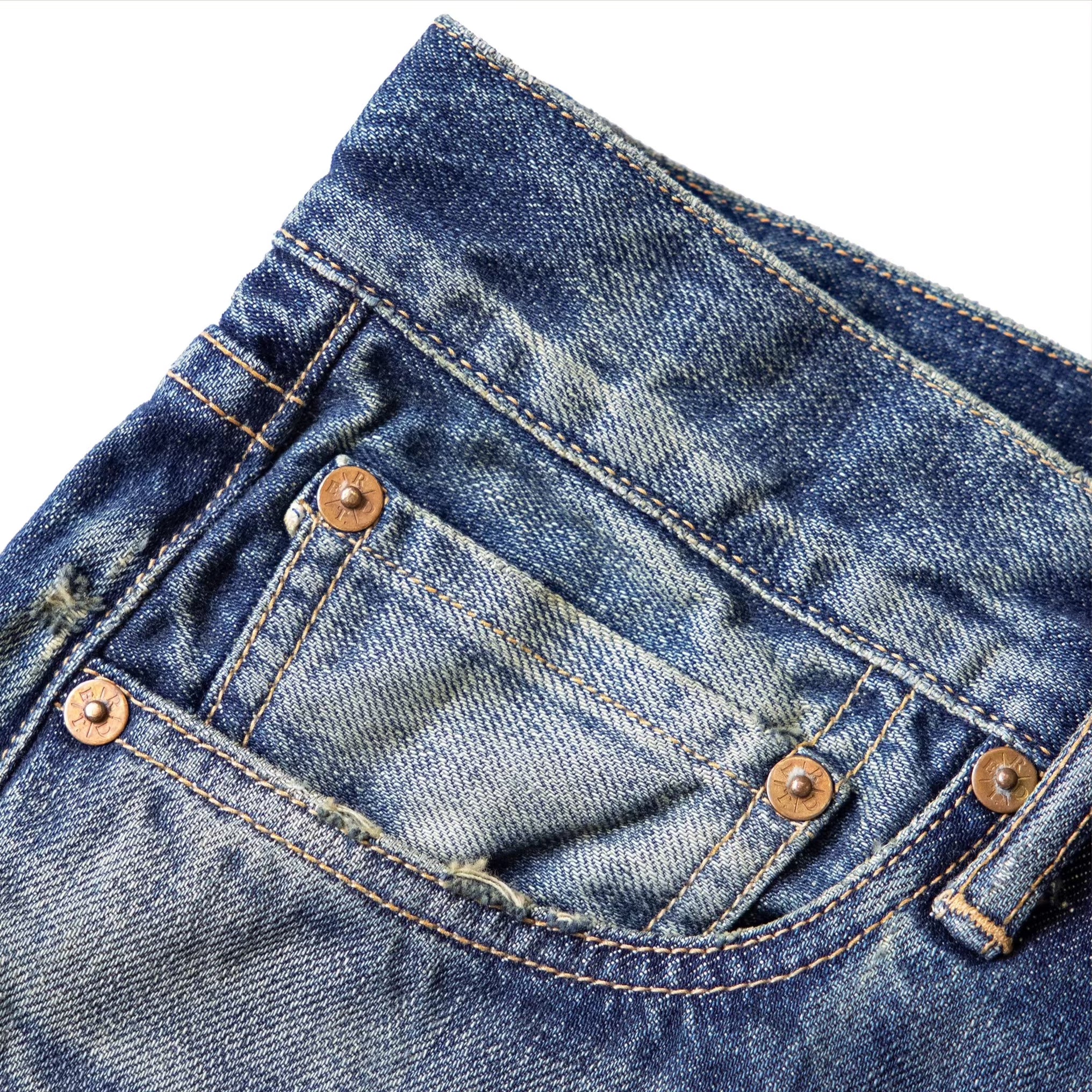 LOOSE WASHED SELVEDGE JEANS JOB - Protect and Ride