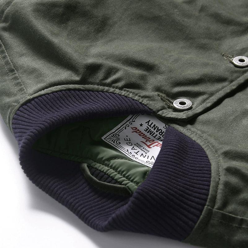 WAXED CANVAS BASEBALL JACKET - Protect and Ride