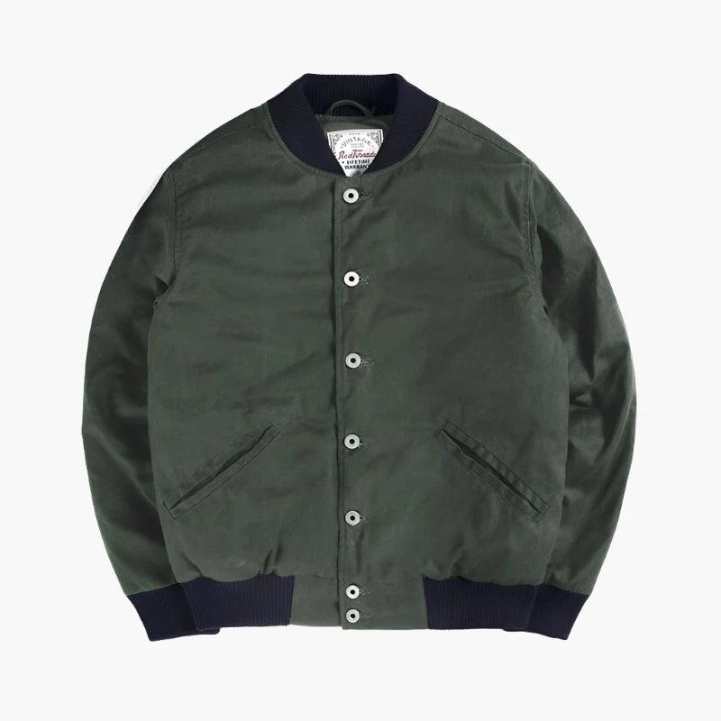 WAXED CANVAS BASEBALL JACKET - Protect and Ride