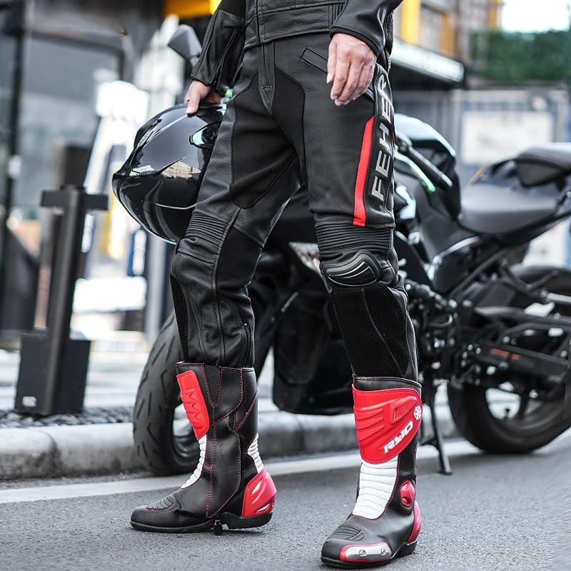 LEATHER RIDING PANTS PINO - Protect and Ride