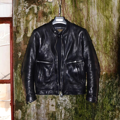 WAXED LEATHER JACKET KOSS - Protect and Ride