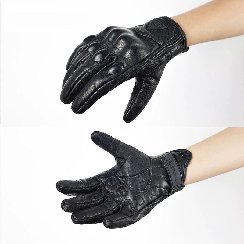 SUMMER LEATHER RIDING GLOVES VICTORY - Protect and Ride