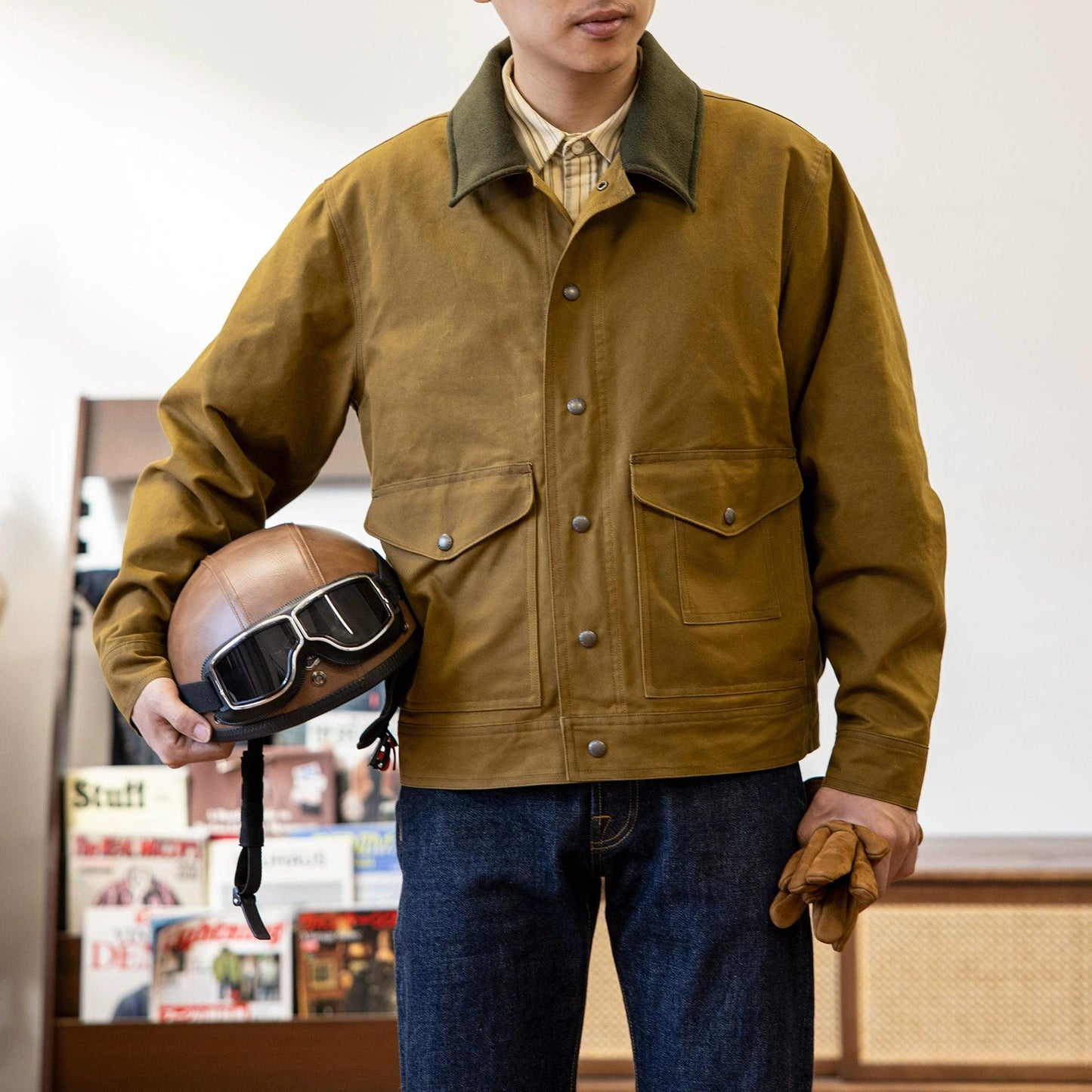 WORKWEAR WAXED JACKET KINGSTON - Protect and Ride