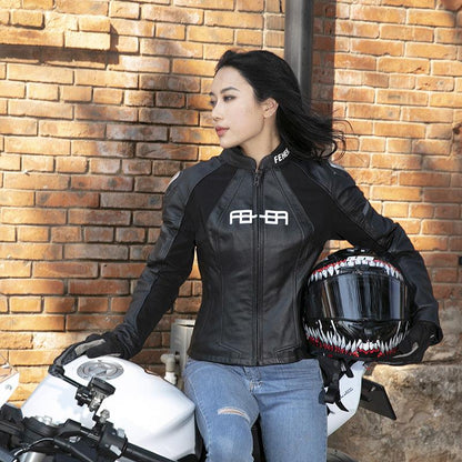 WOMEN LEATHER RIDING JACKET KELLY - Protect and Ride