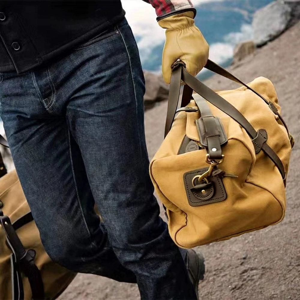 WAXED CANVAS SMALL TRAVEL BAG WAXIM - Protect and Ride