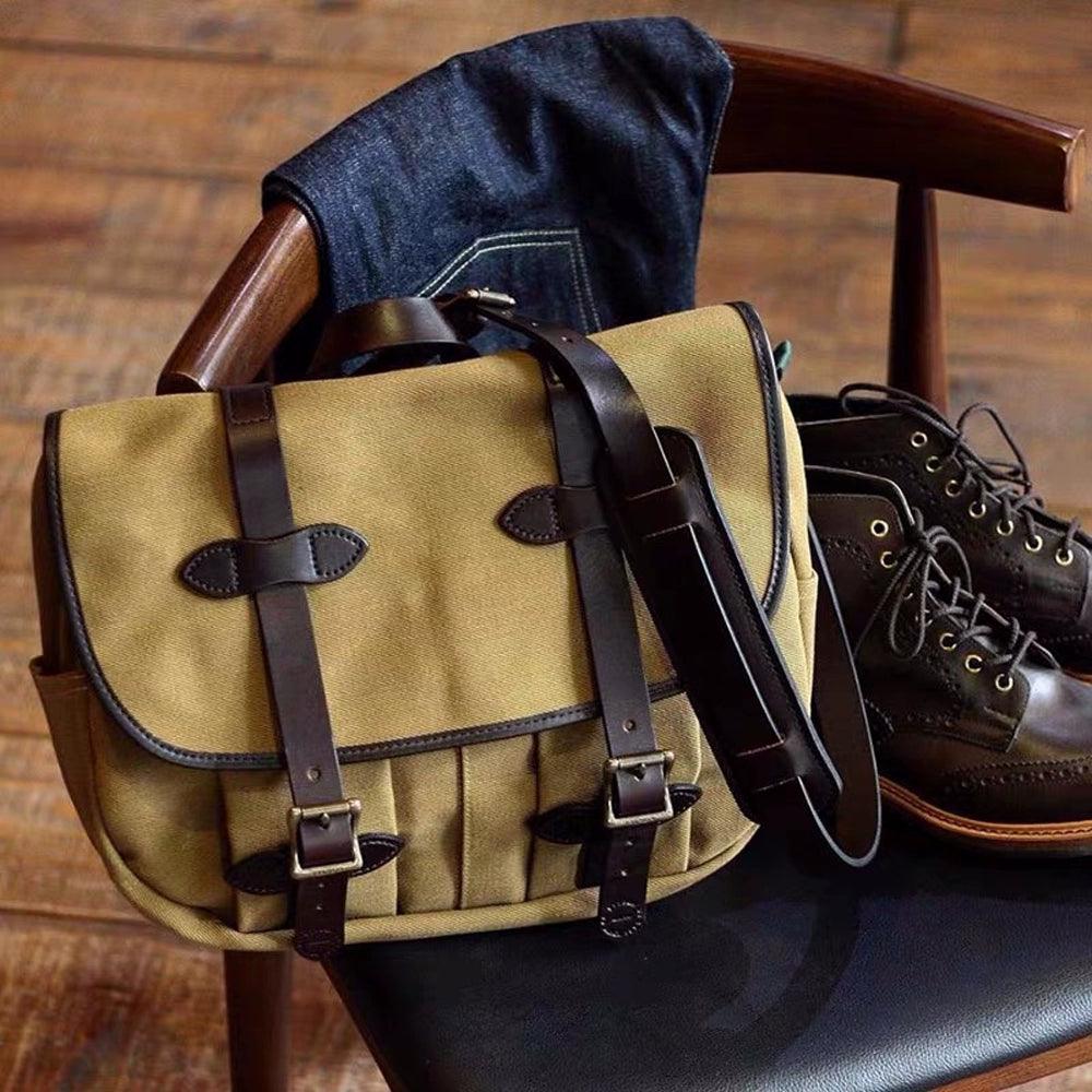 WAXED CANVAS SHOULDER BAG WISSON - Protect and Ride