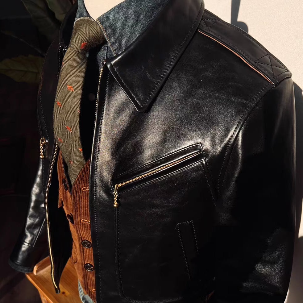 HORSEHIDE LEATHER JACKET KRISS - Protect and Ride