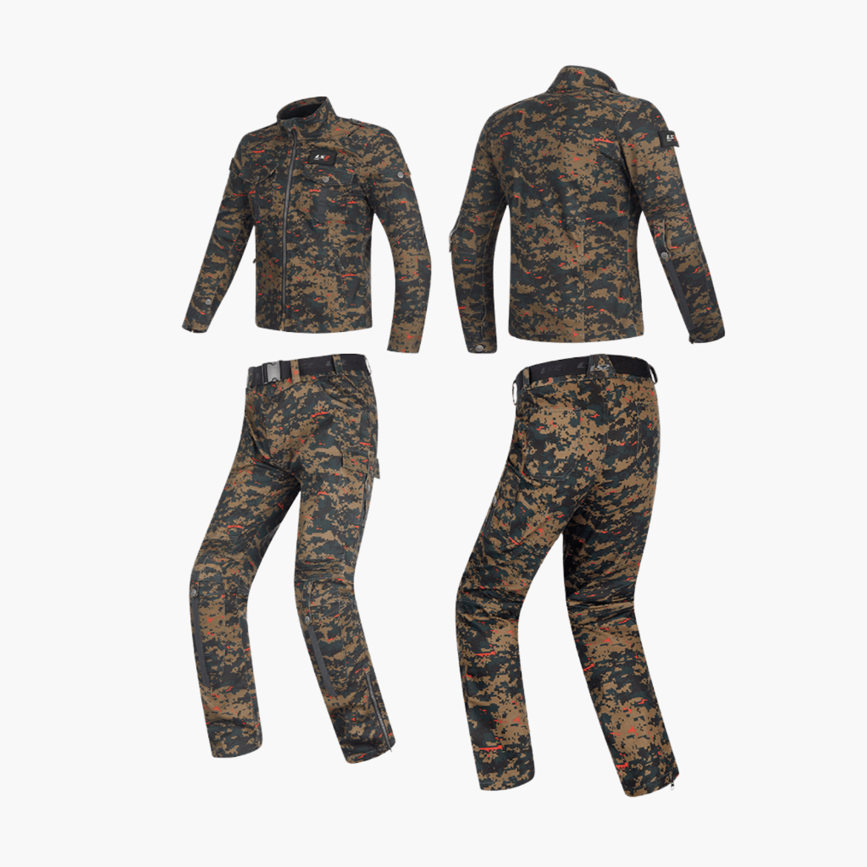 CAMOUFLAGE RIDING PANTS RUST - Protect and Ride